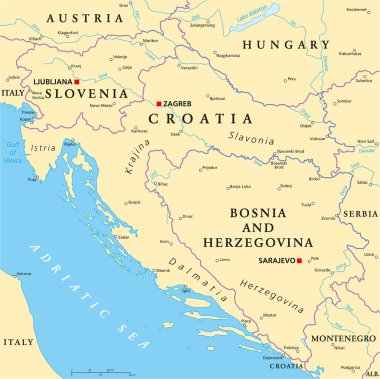 Batı Balkan siyasi harita