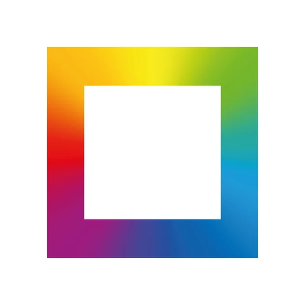 Přímá barva přechodu čtvercové Rainbow — Stockový vektor