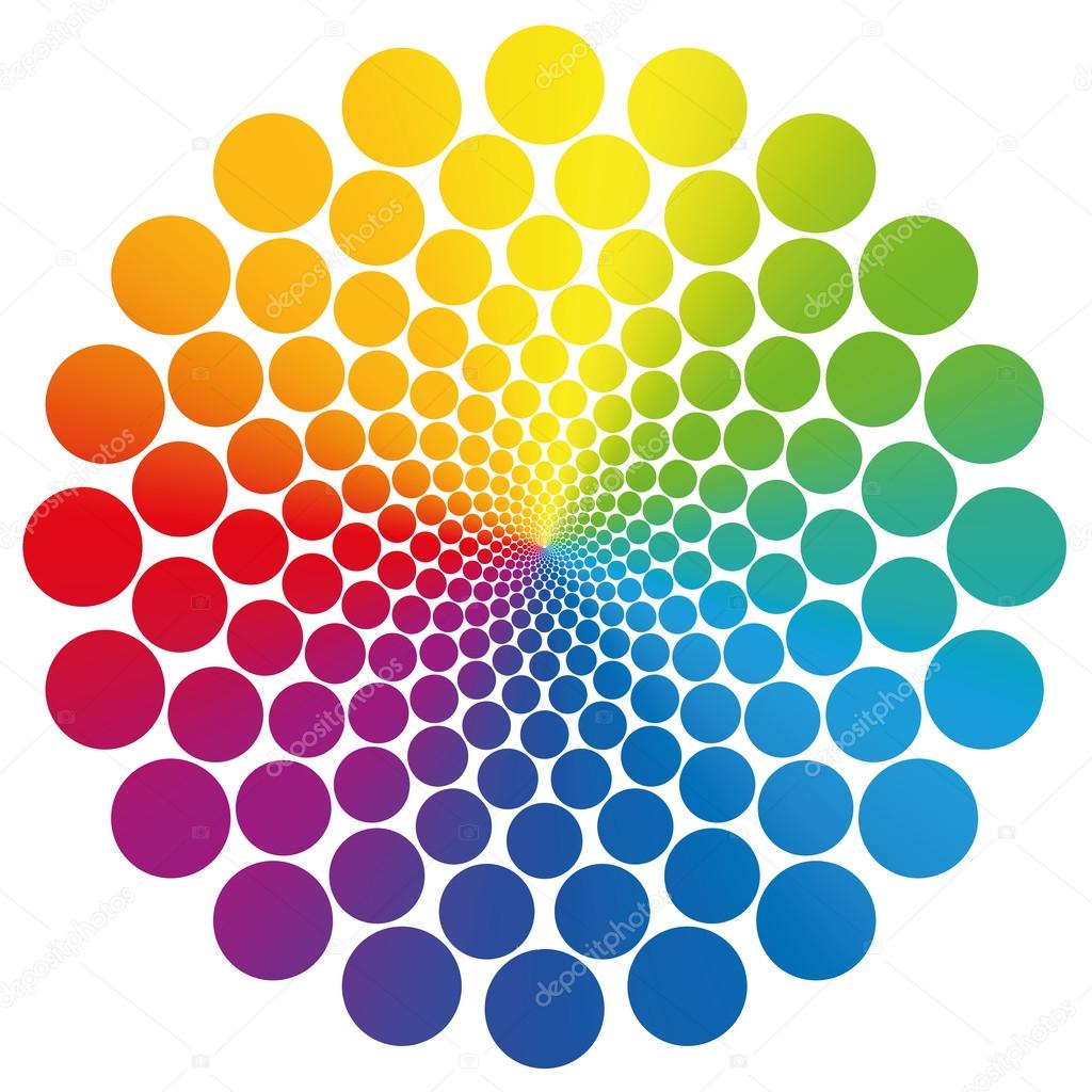 Rainbow round rainbows circle isolated – Royalty-Free Vector | VectorStock, image size:1024x1024
