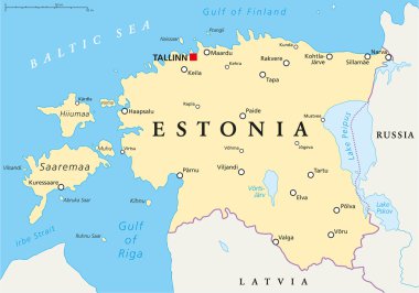 Estonya siyasi Haritası