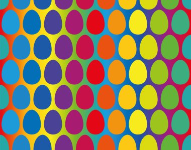 Gökkuşağı degrade Seamless Modeli Paskalya yortusu yumurta