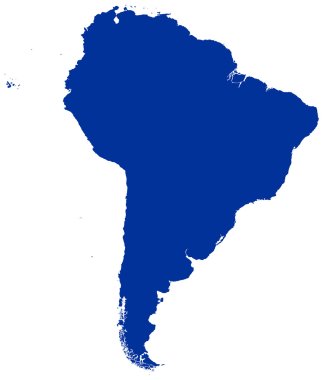 Güney Amerika harita siluet