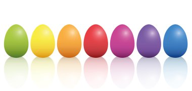 Paskalya yumurta temel renkler yansıma