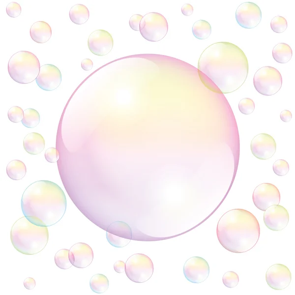 Мыльный пузырь белый — стоковый вектор