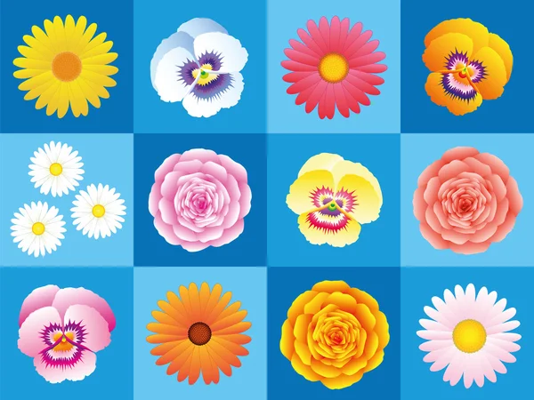 Flowers Background Pattern — Stock Vector