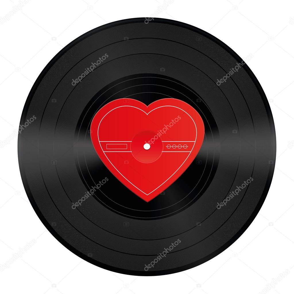 LP Record Vinyl Heart Love Song