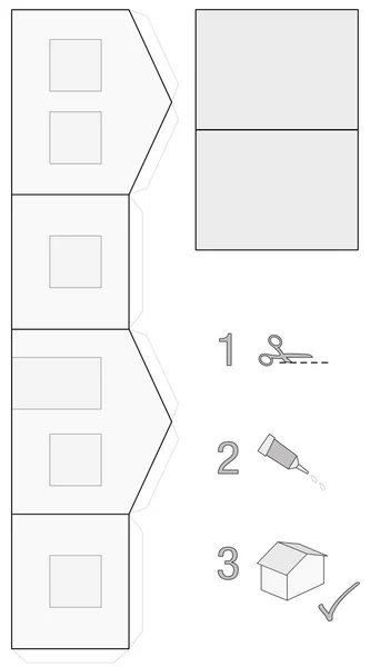 Plantilla fácil de construcción de casas — Archivo Imágenes Vectoriales