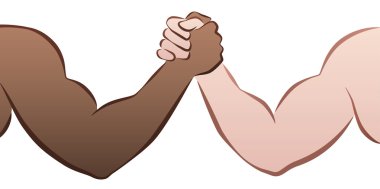 Interracial bilek güreşi