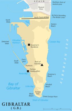 Gibraltar siyasi harita