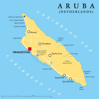 Aruba siyasi harita