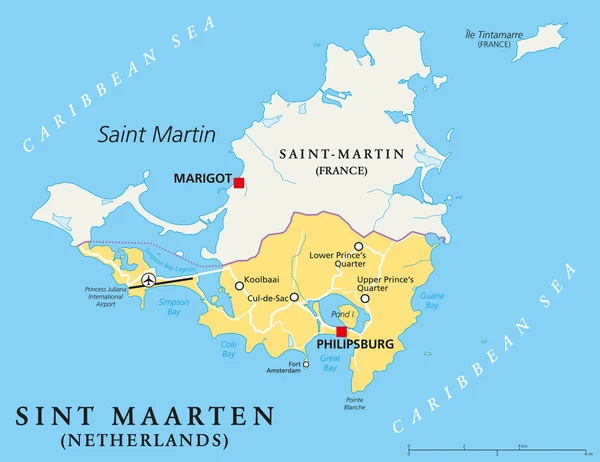Sint Maarten siyasi harita