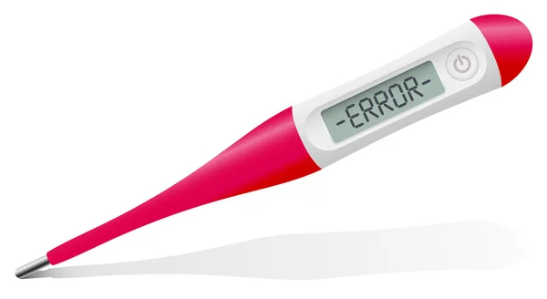 Error del termómetro digital — Vector de stock