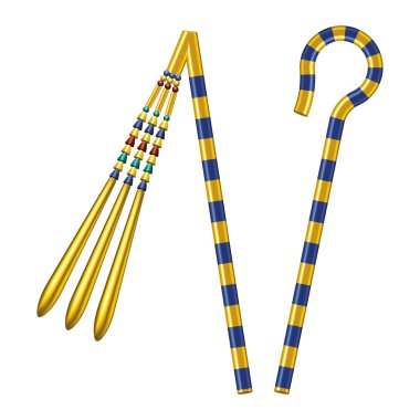 Crook And Flail Of Ancient Egypt Pharaohs clipart