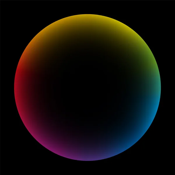 Rainbow färgad bubbla svart — Stock vektor
