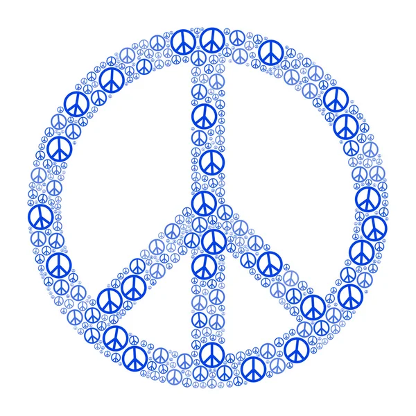 Blue Peace Sign — Stock Vector