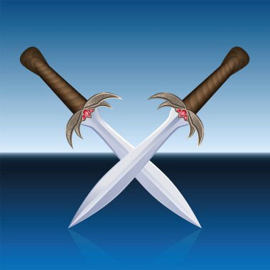 Double Edged Sword Free Vector Eps Cdr Ai Svg Vector Illustration Graphic Art
