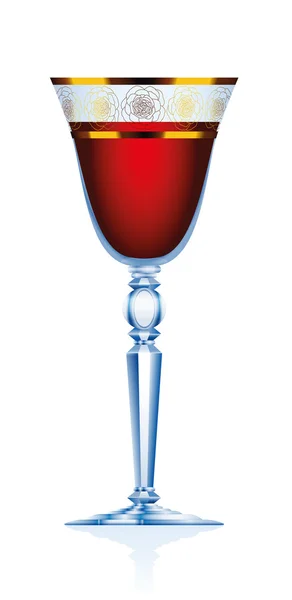 Red Wine Claret Glass — Stock Vector
