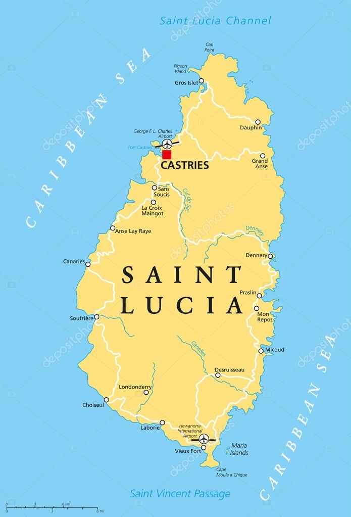 Santa Lucia Island Map St Lucia Map Stockvektoren, Lizenzfreie Illustrationen | Depositphotos