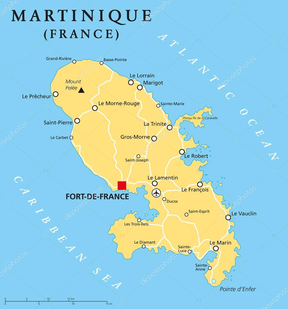 landkarte martinique Martinique Political Map Stock Vector C Furian 75661131 landkarte martinique