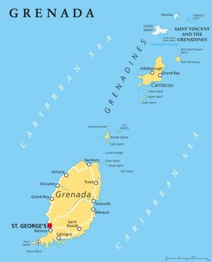 Grenada siyasi harita