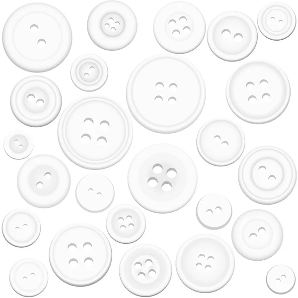 Bottoni bianchi sfondo — Vettoriale Stock