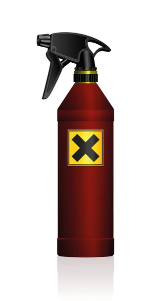 Spray Bottle Poison Harmful Danger — Stock Vector