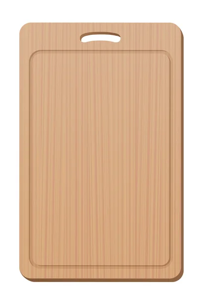 Placa de corte aperto de madeira vertical em branco simples utensílio de cozinha — Vetor de Stock