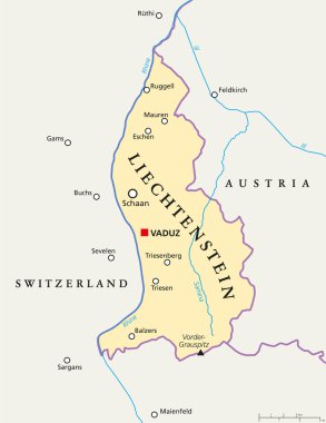 Liechtenstein siyasi Haritası
