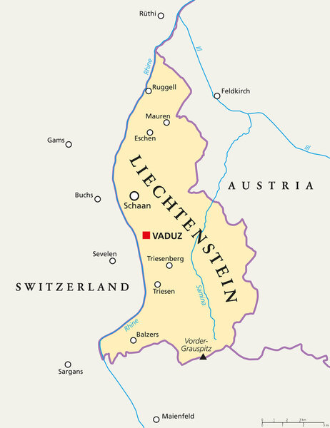 Liechtenstein Political Map