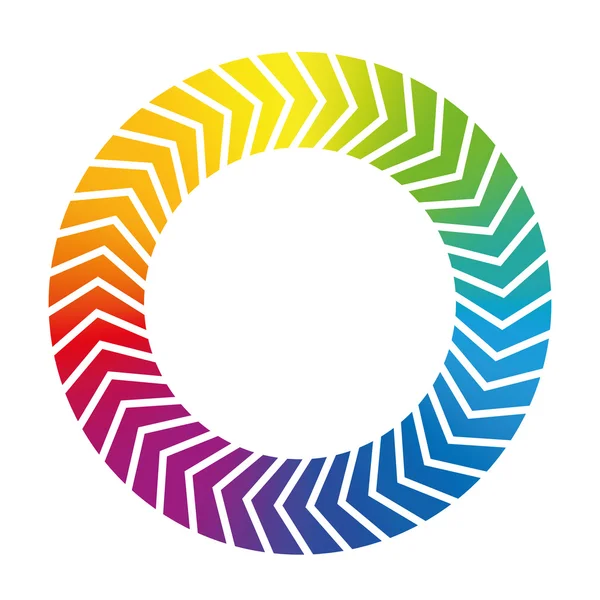 Circular Arrows Rainbow Gradient Icon — 스톡 벡터