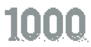 Thousand Exact Counted Iron Balls Number clipart