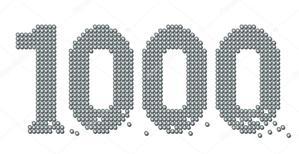 Thousand Exact Counted Iron Balls Number