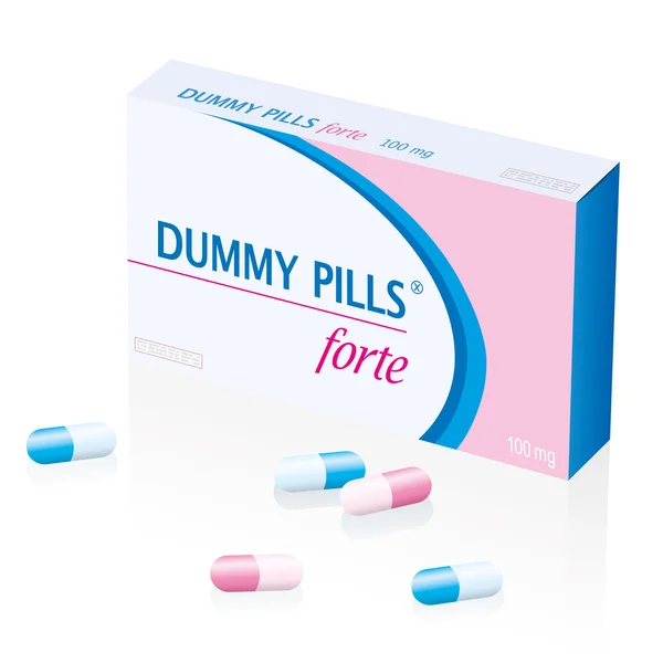 Dummy Pills Box — Stock Vector