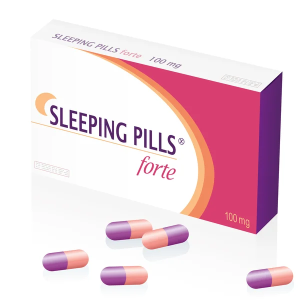 Sleeping Pills Drugs Packet — Stock Vector