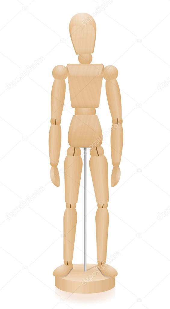 Lay Figure Wooden Mannequin Basic Position