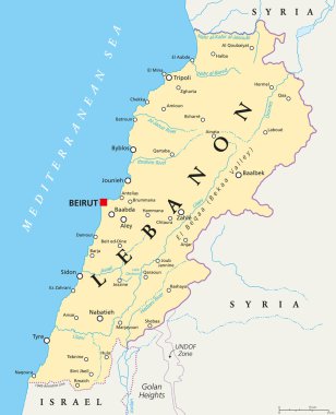 Lübnan siyasi harita