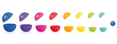 Plastik toplar açık renkli Matryoshka boş