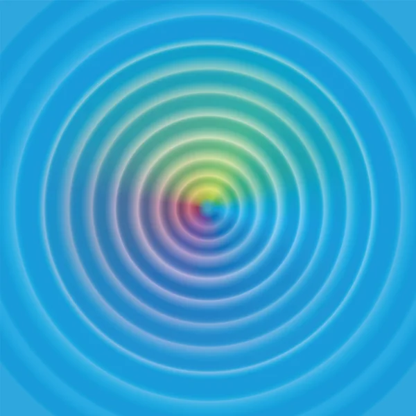 Water Circular Waves Rainbow Surface — Stock Vector