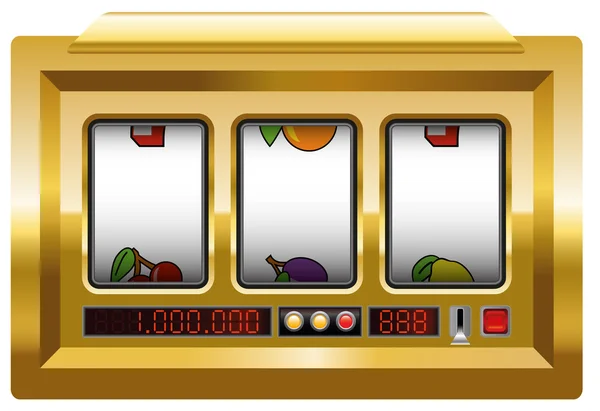 Slot Machine Blank Gold — Stock Vector