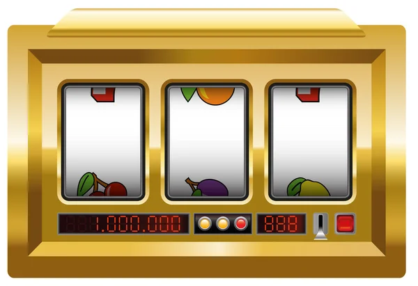 Slotmachine lege goud — Stockvector