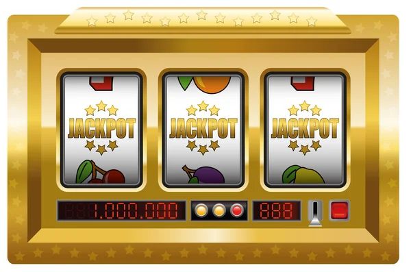 Jackpot Spielautomat Gold — Stockvektor