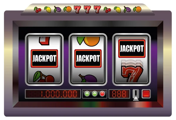 Jackpot máquina de juego — Vector de stock