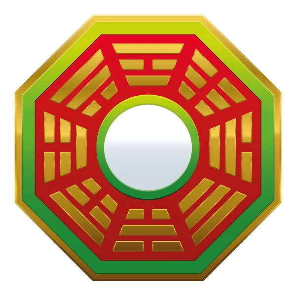 Bagua Mirror Feng Shui — Vector de stoc