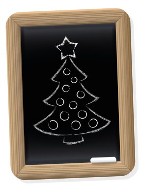 Noel ağacı Blackboard Retro tarzı