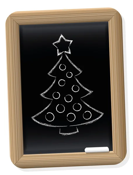 Kerstboom Blackboard Retro stijl — Stockvector