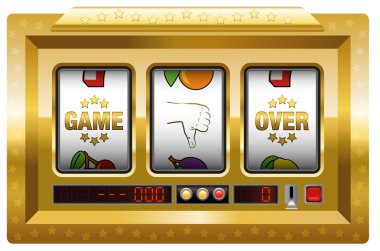 Game Over Slot Machine Gold clipart