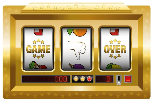 Game Over Slot Machine Gold — Stock Vector