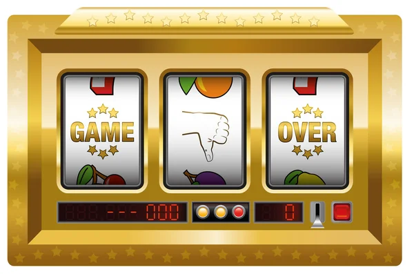 Spel Over slotmachine Gold — Stockvector