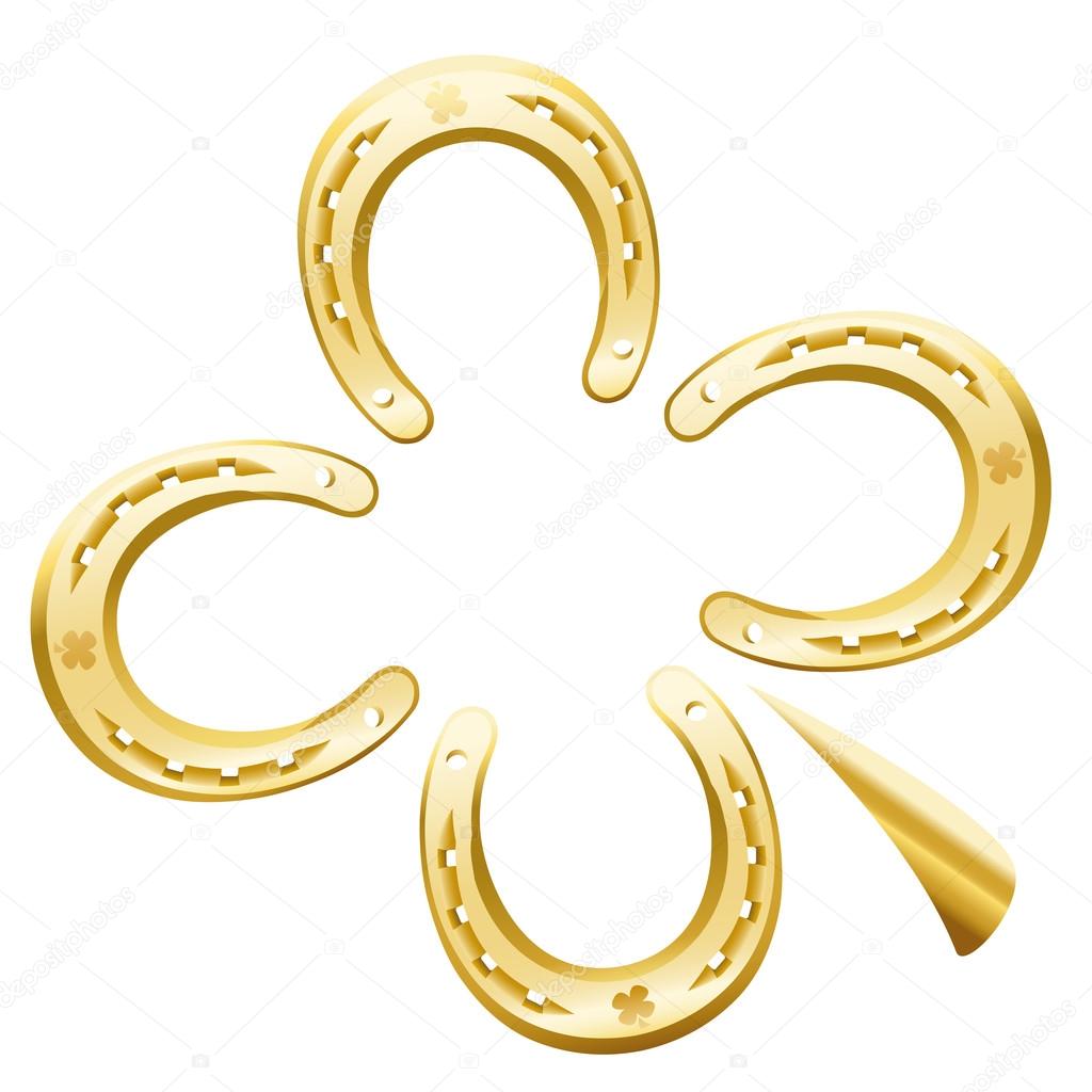 Clover Leaf Horseshoe Luck Symbol