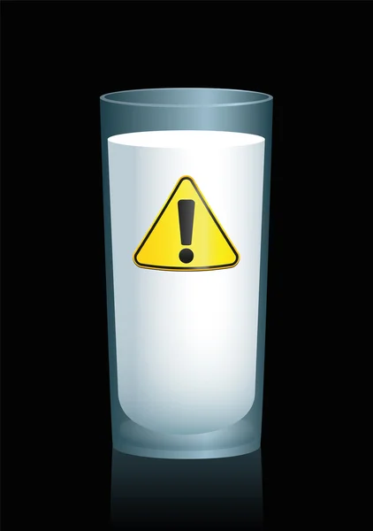 Chemické symboly nebezpečí nezdravé mléko — Stockový vektor